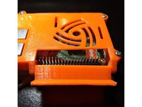 gpio hinged raspberry pi b+ case pins bplus rpi 3d print model - Mito3D