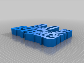 cuteststomized variable word sculpture 3d print model - Mito3D