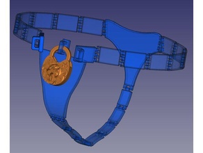 castità cintura contento ore 3d print model - Mito3D