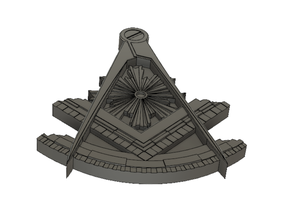 master logo freemason freemasons mason masonic square compass wm working tools worshipful 3d print model - Mito3D