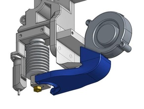 filament cooling fan duct charlstruder e3d v5 hot-end 3d print model - Mito3D