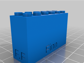 customized lego compfinn fidgetsatible text bricks 3d print model - Mito3D