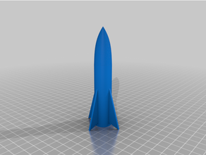 klassisch Rakete Hohlraum 3d print model - Mito3D