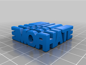 özelleştirilmiş renk kelime heykel 3d print model - Mito3D