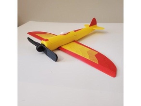 elastic propellor plane 3d print model - Mito3D