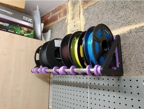 filament rack bearings holder spool 3d print model - Mito3D