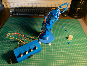 Facile robot bras norme servos Matériel arduino nano débutant facile électronique ingénierie fdm potentiomètre rapide impression robotique servo 3d print model - Mito3D