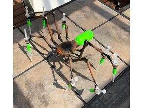 hypodermique araignée 3d impression Halloween soutenir effrayant 3d print model - Mito3D