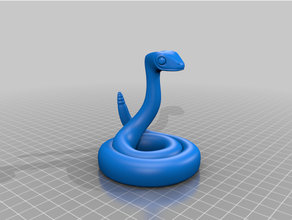 desenho animado serpente animal quadrinho 3d print model - Mito3D