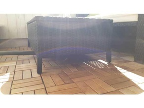 rattan table leg extension 3d print model - Mito3D