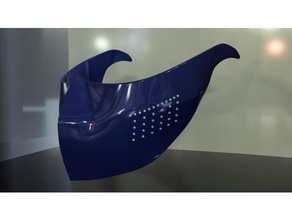21st yüzyıl maske 2 Sanat autodesk füzyon 360 koronavirüs modern 3d print model - Mito3D