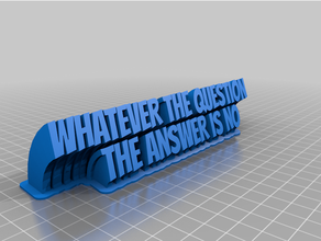 customized sweeping 2-line plate questopm tquestionext question 3d print model - Mito3D