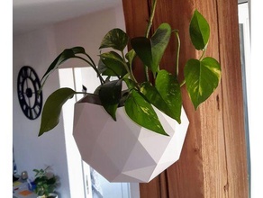 poly pendaison fleur pots pot fleurs vase vases plante planteur 3d print model - Mito3D