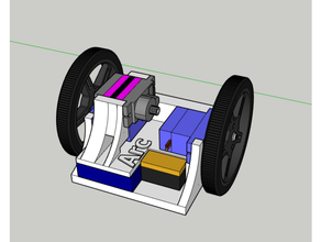 150g peso formiga nadadeira robô Projeto batalha robótica 3d print model - Mito3D