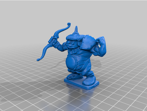 battlemasters - ogre champion archer remix 3d print model - Mito3D