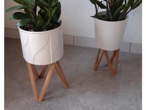 flower pot legs planter base mount 3d print model - Mito3D