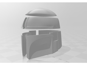 mandaloriano casco piezas ajuste ender 3 cosplay personalizado mando guerra Galaxias estrella guerras 3d print model - Mito3D