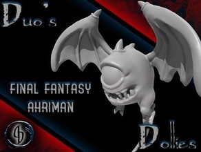 finale fantasia ahriman mini 28mm dungeon draghi miniature 3d print model - Mito3D