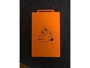 explosive hazard holder single multiple cards card identification 3d print model - Mito3D