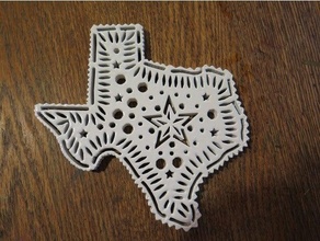 Texas papel haché 3d print model - Mito3D