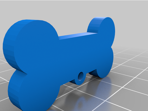 Hund klein Knochen Halsband Perro peque 3d print model - Mito3D