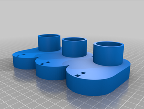 gelişmiş üçlü boya tencere Kulp destek kale 3d print model - Mito3D