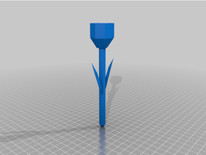 poly Tulpe Stift Blume Lowpoly 3d print model - Mito3D