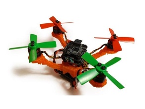 invader microquad fpv racer frame micro brushless nano quad quadcopter toothpick 3d print model - Mito3D