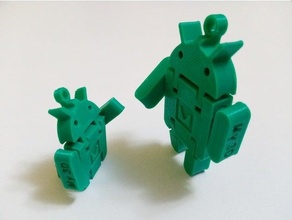 android keychain 3d keychains articulado articulated bugdroid diy llavero my3d 3d print model - Mito3D