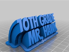 customized sw5eeping 2-line plate text 3d print model - Mito3D