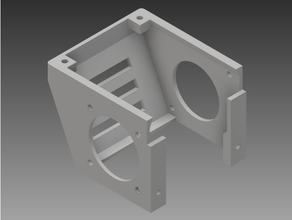 anycubic i3 mega hotend cover - angled led 3d print model - Mito3D