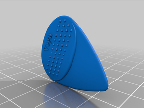 gripped guitar pick 3d print model - Mito3D