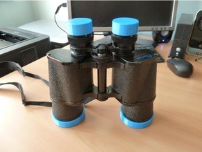 binocular lens cover openscad binoculars cap 3d print model - Mito3D