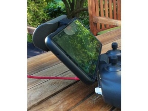 parrot anafi - secure holder big phone 3d print model - Mito3D