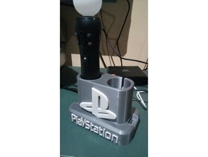 estación juegos dualshock muelle logo 4 ps4 controlador psp USB cargador 3d print model - Mito3D