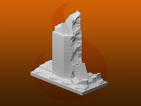greeblecity rovine grattacielo GreebleCityRins 3d print model - Mito3D