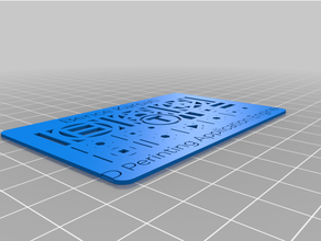 customized thingiversebnc card test1's custom business 3d print model - Mito3D