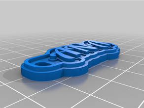 customized multanailine tag keychain 3d print model - Mito3D
