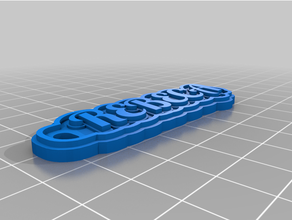 cusrebecatomized multiline tag keychain customized 3d print model - Mito3D