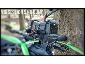 v16 session flex bump fpv camera protection gopro mount 5 tbs jello guard 3d print model - Mito3D