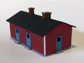 Warenhaus Nattraby Zug Bahnhof Modell Eisenbahn Spur Rahmen 3d print model - Mito3D