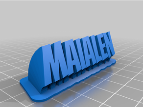 maialenmy angepasst fegen 2 line Teller Text 3d print model - Mito3D
