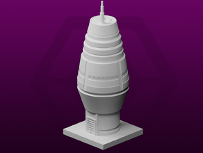 Greeblecity cyberpunk chiflado torre ciudad verde 3d print model - Mito3D