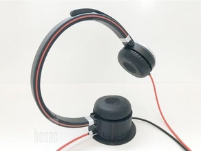Jabra evoluir 40 ficar pé fone ouvido suporte 3d print model - Mito3D