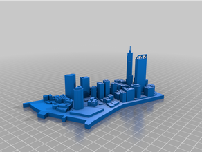 perth cbd buildings city 3d print model - Mito3D