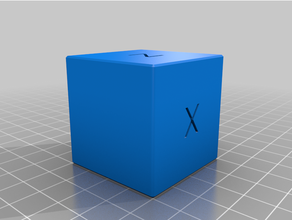 xyz étalonnage cube chanfreins arrondi bords étalonner tester chanfreiner chanfreiné créo imprimante ptc texte coin 3d print model - Mito3D
