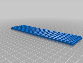24x6x1 Lego piatto personalizzato 3d print model - Mito3D