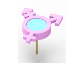 transgênero viga brinco símbolo 3d print model - Mito3D