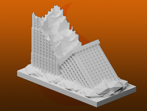 greeblecity ruins skyscraper ii greeblecityruins 3d print model - Mito3D