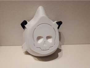 covid 19 maschera cranio corona coronavirus viso virus mascherina 3d print model - Mito3D